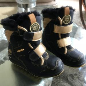 Black and gold Timberland boots for little boys!!